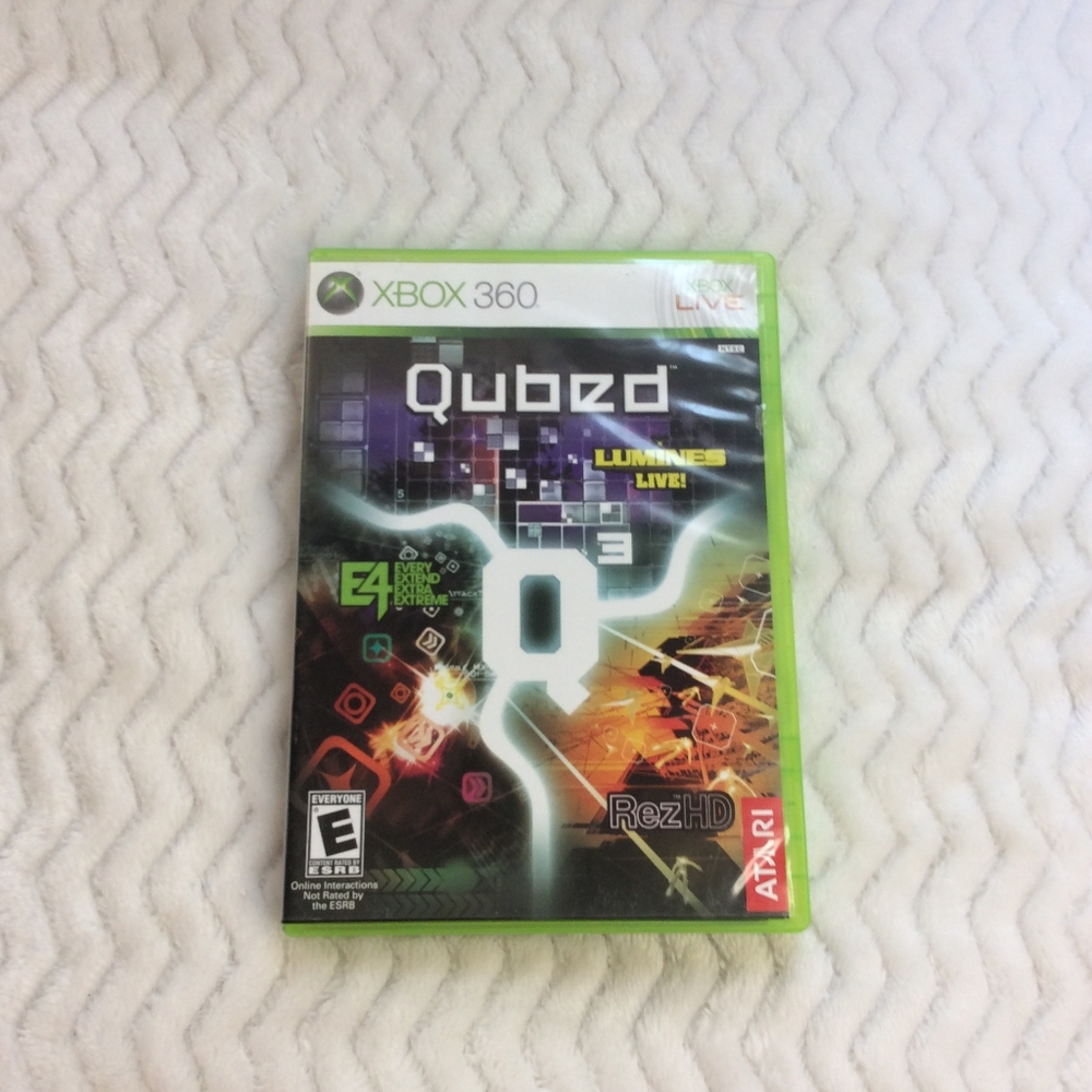 Atari QUBED 2009 Microsoft Xbox 360/Live Clean Disc Tested w/Manual CIB